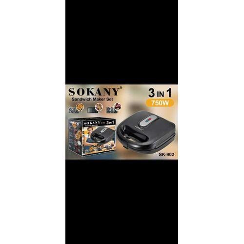 product_image_name-Sokany-3 In1 Non Stick  Bread Sandwich,Doughnut Waffle Maker-2