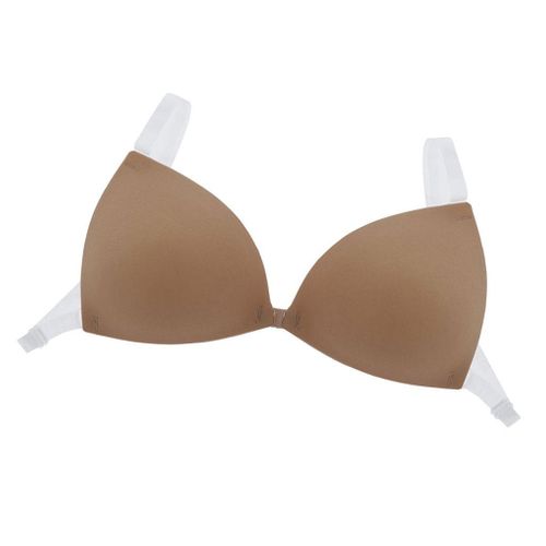 Generic Invisible Bra With Clear Cross Back Strap Pushup Normal