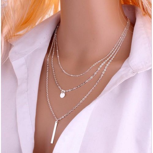 Three Layers Simple Metal Chain Necklace  Cheap necklaces, Fashion necklace,  Womens jewelry necklace