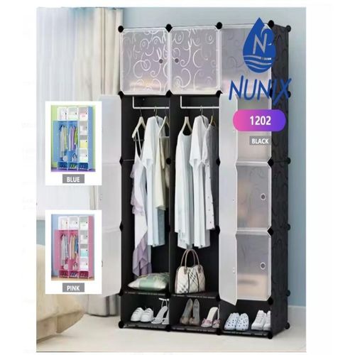 product_image_name-Nunix-Wardrobe Strong 3 Columns Plastic Wardrobe 1202-1