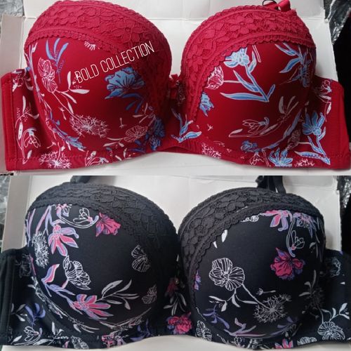 Fashion Floral Shades Push Up Padded Bras(Size 36-42C) @ Best
