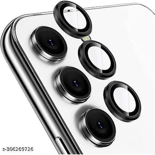 product_image_name-Generic-Samsung Galaxy S23 Phone Case, Black Metal Ring Camera Lens Protector for Enhanced Protection for Second Device-1