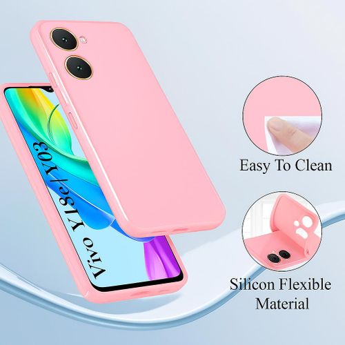 product_image_name-Generic-Soft Silicone Slim Fit Cover Anti-Scratch Shockproof Case for vivo Y03 - Pink-1