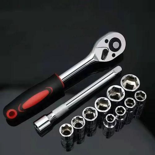 product_image_name-Generic-12 Pcs Ratchet Wrench Socket set, 1/2" drive CR-V socket spanner tools-3