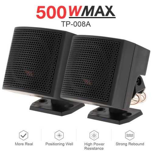 Kritne 2pcs Car Small Square Speaker Loud Audio Music Tweeter Loudspeaker  500W, Audio Speaker, Super Power Loudspeaker