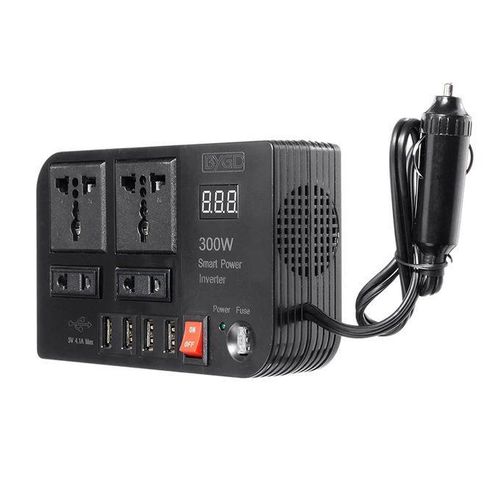 product_image_name-Generic-BYGD 300W Smart Car Power Inverter 12V DC to 220V AC with Dual AC Outlets & 4 USB Ports.-1