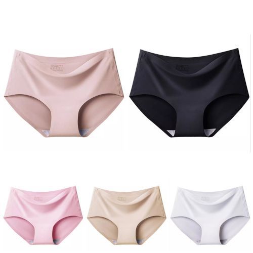 Fashion 5Pc Ice Silk Seamless Comfy Panties -Assorted Color @ Best Price  Online