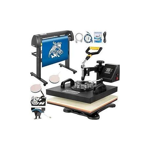 product_image_name-Generic-Branding Combo Kit :24" Vinyl Cutter Plotter + 8 In 1 Heat Press Machine-1