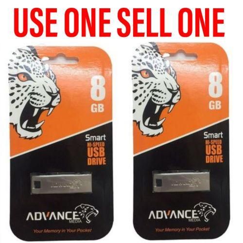 product_image_name-Advance-2 (TWO) 8GB Flash Disk /  8 GB Flash Disk Drive - Silver-1