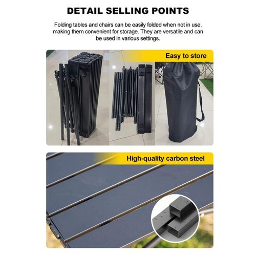 product_image_name-Generic-Metallic Foldable Camping Table  95 by 55 by 50 cm heavy duty-2