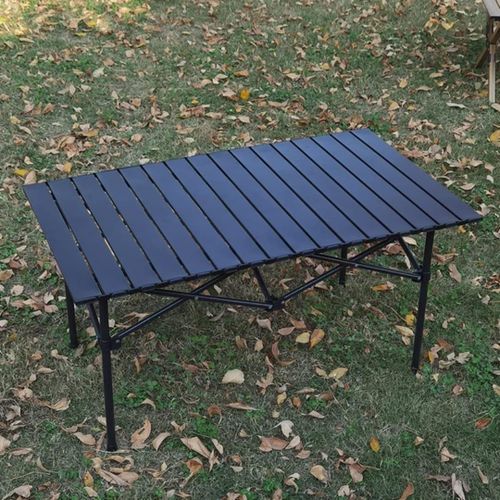 product_image_name-Generic-Metallic Foldable Camping Table  95 by 55 by 50 cm heavy duty-3