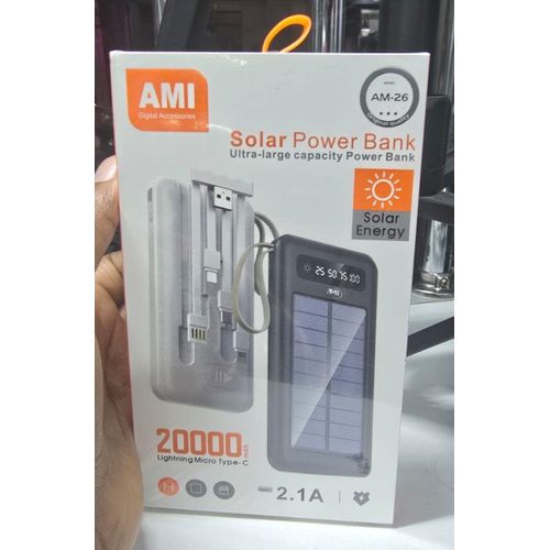 product_image_name-Generic-AMI AM-26 20000mAh Solar Portable Power Bank With Battery Indicator Lights-2