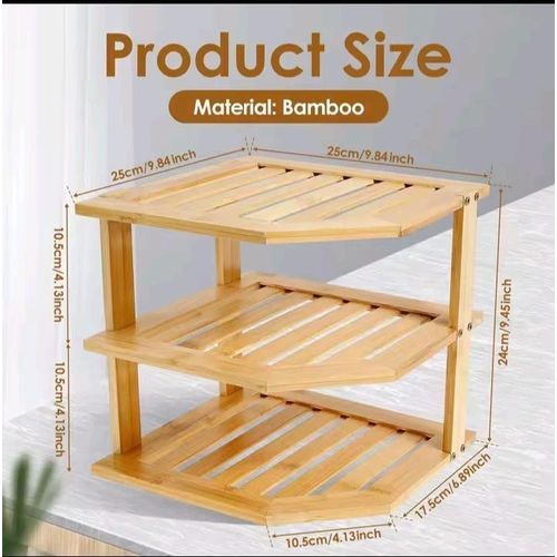 product_image_name-Generic-3 tier CORNER BAMBOO KITCHEN STORAGE SPICE RACK-2