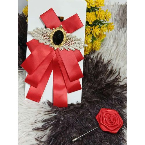 product_image_name-Fashion-Vintage-Inspired Gold Ribbon Brooch with Gold Leaf Detail – Opulent Pin for Blazers, Scarves & Gift Wrapping-8