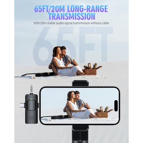 product_image_name-Generic-Wireless Lavalier Mic Set K15 – Vlogging & Interview Ready-2