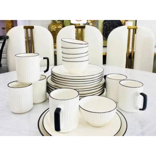 Generic 24-Piece Japanese Style Ceramic Dinner Set