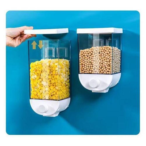 product_image_name-Generic-Wall Mounted Separate Rice Bucket Kitchen Cereal Dispenser-1