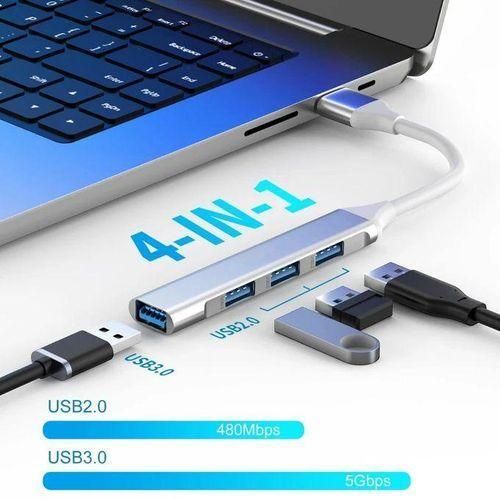product_image_name-Generic-4 Port USB 3.0 Hub High Speed USB-C Type C Splitter 5Gbps Computer Macbook Port-1