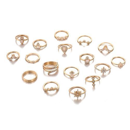 Fashion 17 Pieces/Set Ring Boho Gifts For Women @ Best Price