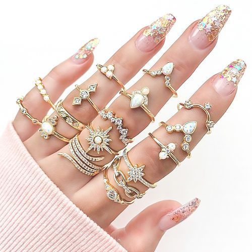 Fashion 17 Pieces/Set Ring Boho Gifts For Women @ Best Price