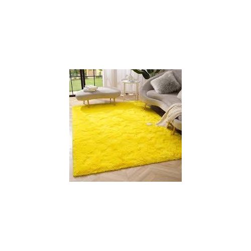 product_image_name-Generic-Quality Soft Yellow Plain Carpets Non-slip Rugs Floor Mat-5x8 size-2