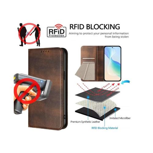 product_image_name-Generic-Itel S24 Plus Luxury Leather Flip Wallet Magnetic Case – Brown-5