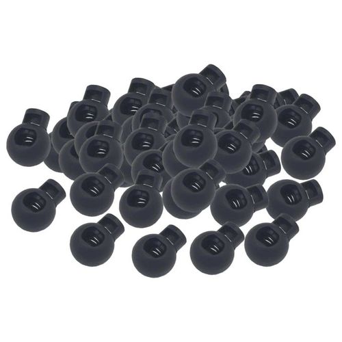 100 Pcs Plastic Cord Locks for Drawstrings Double Hole Spring Stopper Fastener Slider Toggles End for Drawstrings Shoelaces Backpack Lanyard