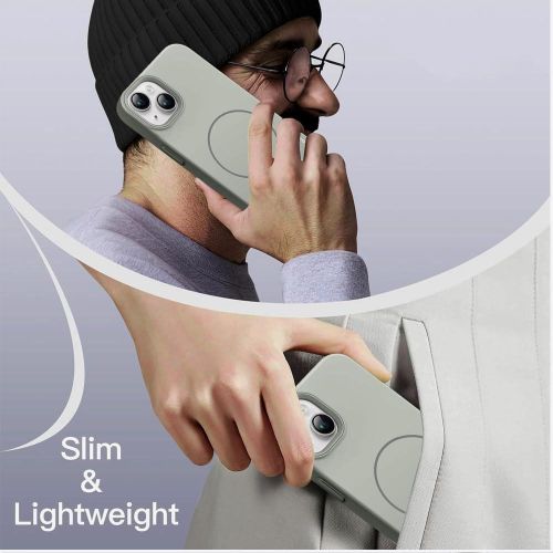 product_image_name-Generic-Soft Sanding with N52 Strong Magnets, MagSafe Compatible Matte-finish Polycarbonate Frosted Shell Magnetic Cover Case for iPhone 13 Mini-5