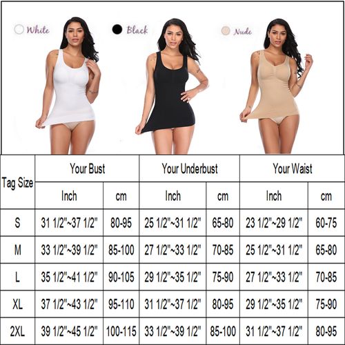 Fashion (Nude)Women Cami Shaper With Built In Bra Tummy Control Camisole  Tank Top Underskirts Shapewear Slimming Body Shaper Compression Vest XXA @  Best Price Online