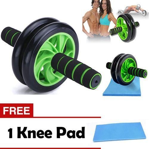 product_image_name-Generic-AB Wheel Abs Roller Workout Arm And Waist Fitness Exerciser Wheel (Free Knee Mat).-1