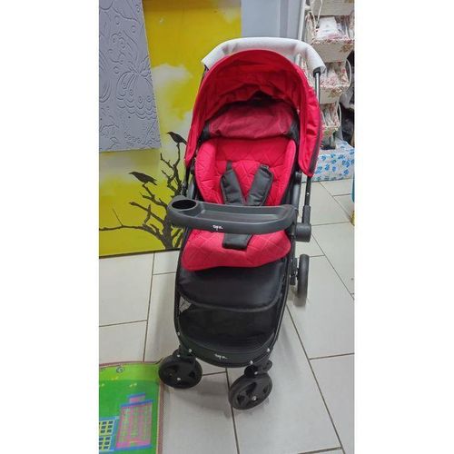 product_image_name-TOP 2-REVERSIBLE, FOLDABLE PORTABLE BABY STROLLER WHICH RECLINES-REDBLACK-3