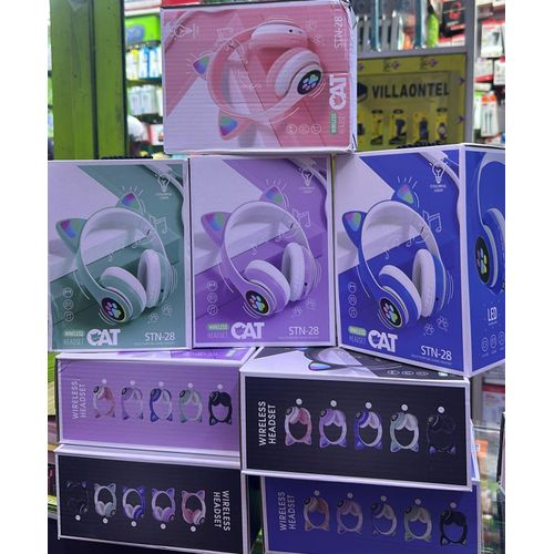 product_image_name-Universal-Wireless Bluetooth Headphones with LED Lights & Mic-4