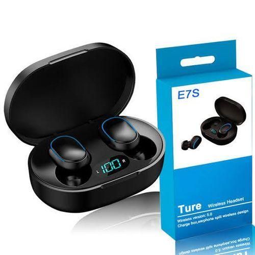product_image_name-Generic-E7S TWS Wireless Bluetooth Earbuds With Digital Power Display, Deep Bass Stereo Sound, Noise Reduction Mic, Touch Control, Fast Auto Pairing, Long-Lasting Battery Mini Earphones For Android & iOS Smartphones, Sports, Gym & Gaming-1