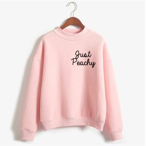 Generic Women Print Hoody Print Tracksuit Hoodies Winter Women Cute Pink Sweatshirts Just Peachy Crewneck Sweatshirt Best Price Online Jumia Kenya