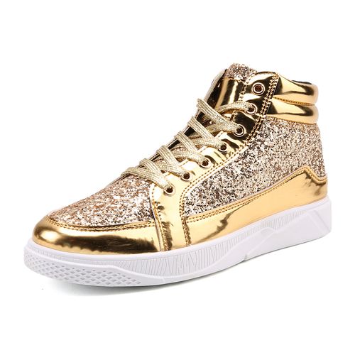 Fashion Mens Ankle Top Canvas Shoes Gold Best Price Online