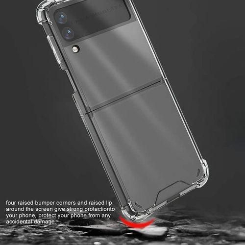 product_image_name-Generic-Samsung Galaxy Z Flip 3 5G New Case Soft Bumper Transparent Silicon Shockproof Slim Back Cover Case - Protective Phone Cover-3