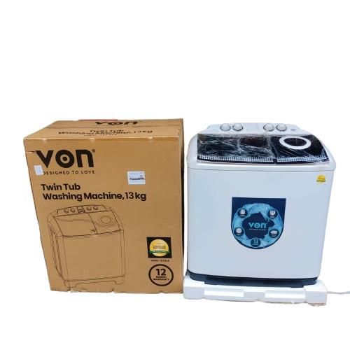 Von 13Kg Twin Tub Washing Machine – Powerful & Energy Efficient