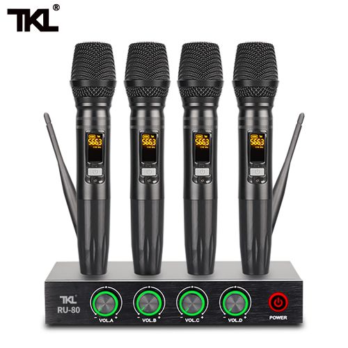 Generic TKL Professional 4 Channel Wireless Microphone System For