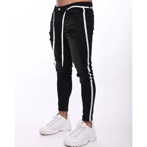 Black side stripe jeans 2025 mens
