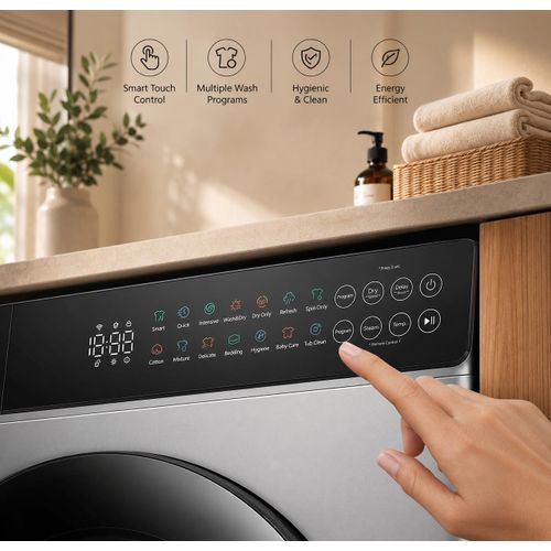 XIAOMI Front Load Washer Dryer 10.5kg Wash and 7kg Dry, Direct Drive (DD) Inverter Motor, 525 mm Extra-Large Inner Drum, 1200 RPM Max Spin Speed, 1800W–2200W for Washing, 1400W–1800W for Drying