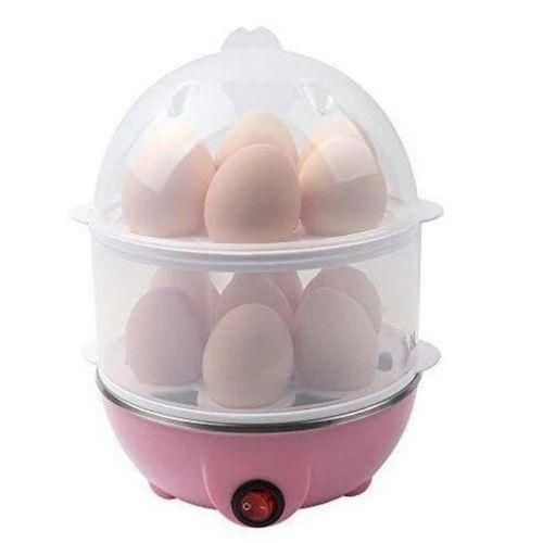 product_image_name-Generic-Double Layer Electric Egg Boiler Automatic Off 14 Egg Poacher - Pink-1