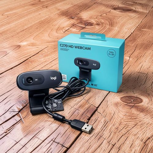 product_image_name-Logitech- C270 High-Quality Live Streaming Built-in Microphone HD Laptop Desktop Webcam Web Camera-1