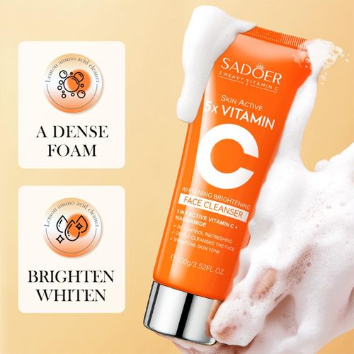 product_image_name-SADOER-Skin Active Anti Oxidation Vitamin C Face Cleanser, Foaming Facial Cleanser 100g-5