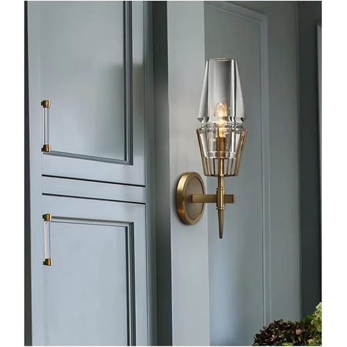 product_image_name-Generic-Vintage Glass Chalice Wall Sconce - Brass Finish-1