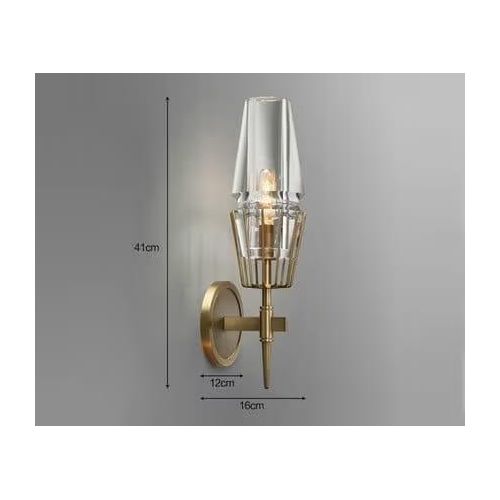 product_image_name-Generic-Vintage Glass Chalice Wall Sconce - Brass Finish-2