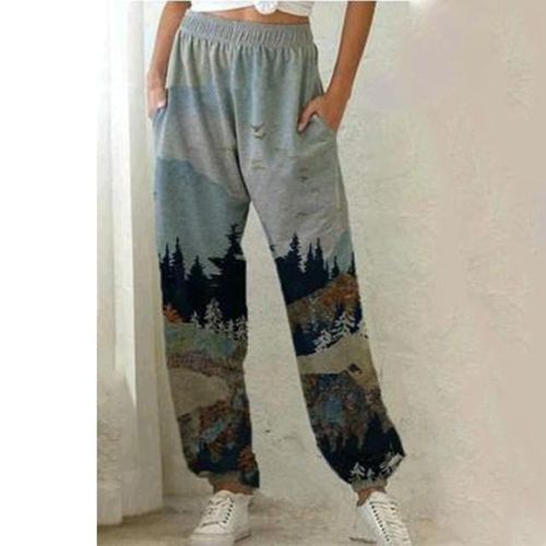 Mountain print sweatpants best sale