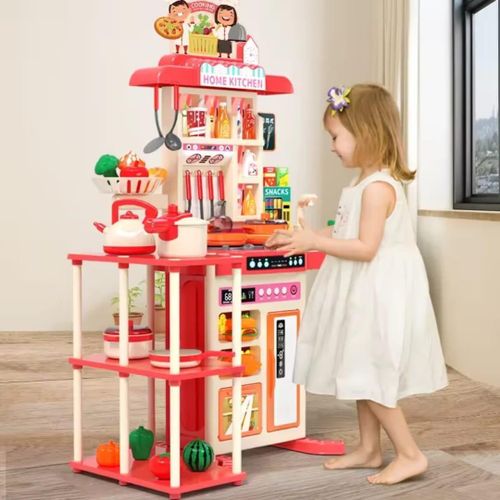product_image_name-Generic-95cm Kids Kitchen Play Set With Realistic Spray Function – Interactive Cooking Pretend Play Toy-2