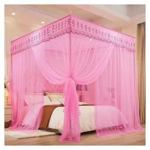 product_image_name-Generic- PINK MOSQUITO NET WITH METALLIC STANDS-1
