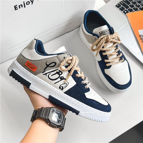 product_image_name-Fashion-Men's Trendy Sneakers - White-2