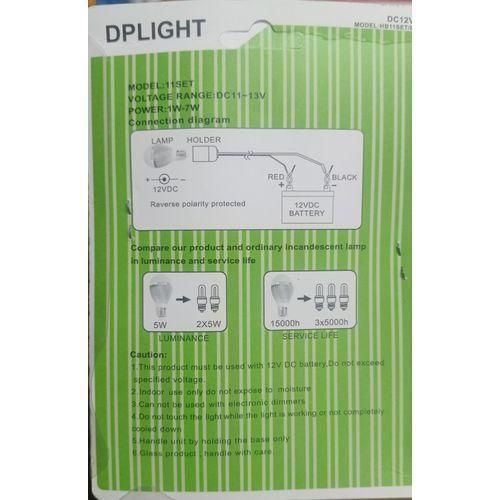product_image_name-Dp-ed Light 5w DC Lightbulb with Cable and Clip-5pcs-2